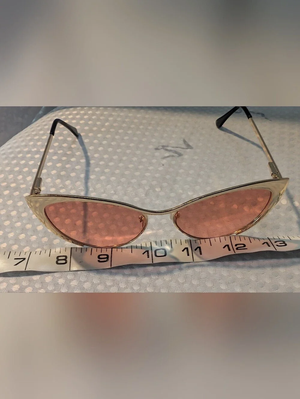 Vintage Women's Cat-eye, Rose-Tinted, Metal Frame, Sunglasses